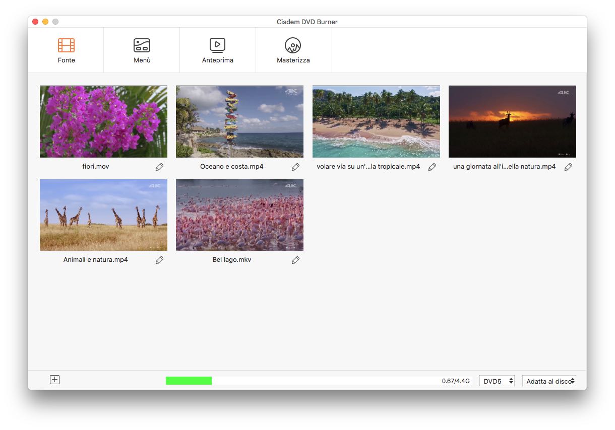 crea dvd su mac cisdem 01