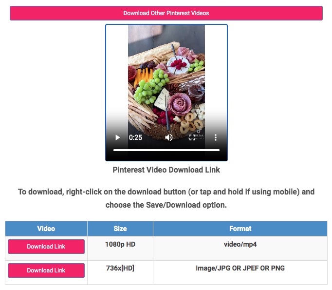 download pinterest video online with expertsphp.com