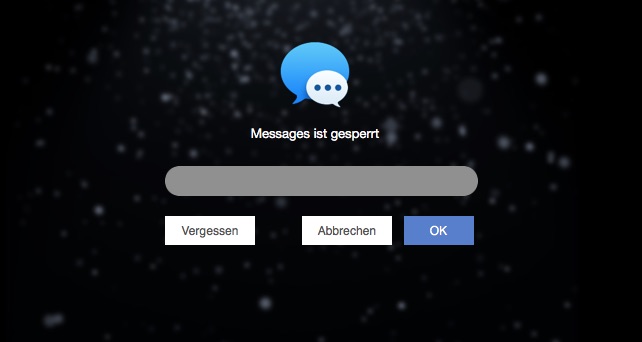 Jetzt ist die iMessage-App durch ein Passwort gesperrt. Personen mit Zugriff auf Ihren Mac können nicht auf die App und die darin enthaltenen Nachrichten zugreifen. So einfach und effektiv ist das. Sie können die Schritte befolgen, um andere integrierte Apps oder Apps von Drittanbietern auf Ihrem Mac zu sperren, einzeln oder in Gruppen. Im fünften Schritt können Sie mehrere Apps zum Sperren auswählen. Wenn Sie oder eine andere Person versuchen, die gesperrte iMessage-App zu öffnen, wird ein Fenster angezeigt, in dem Sie nach dem Passwort gefragt werden. Kein Passwort? Kein Zugang.