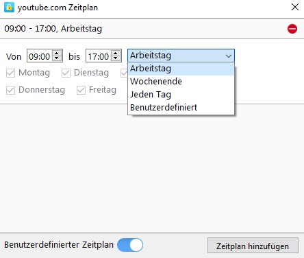 Legen Sie einen Zeitplan für YouTube fest