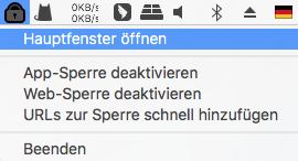 Wählen Sie Hauptfenster öffnen
