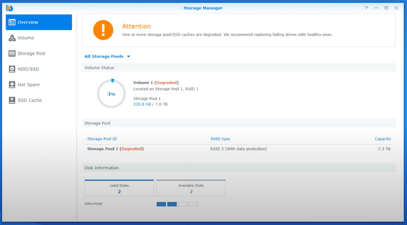 rebuild disk 01