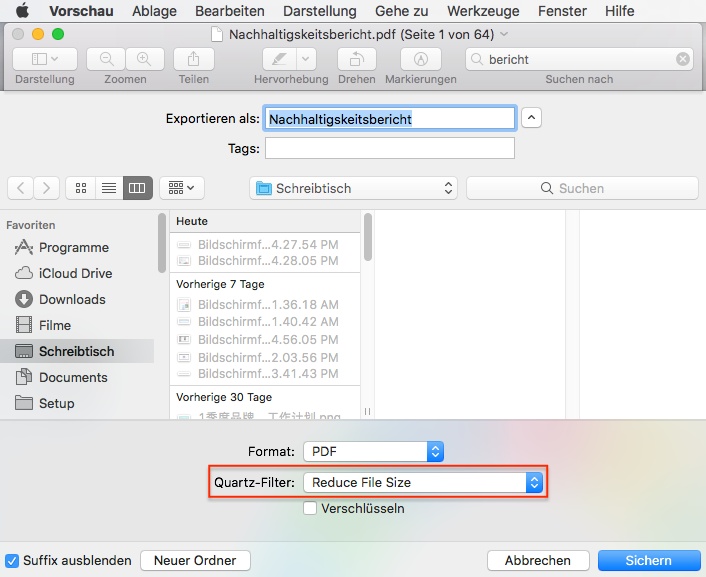 compress pdf mac preview