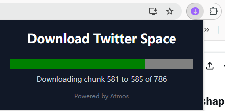 Chrome extension to download spaces