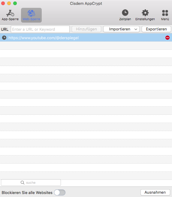 YouTube-Kanäle blockiert
