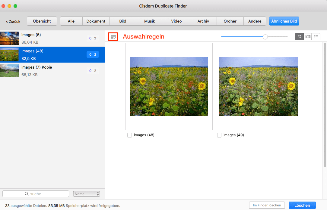 Ähnliche Bilder in Google Fotos