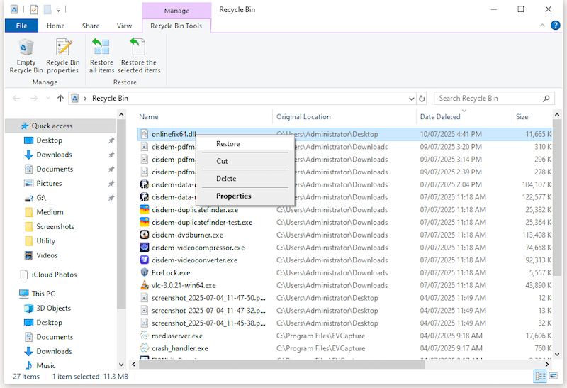 restore bin 02
