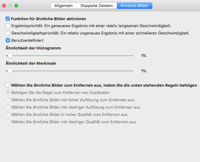 beinahe doppelte Fotos finden