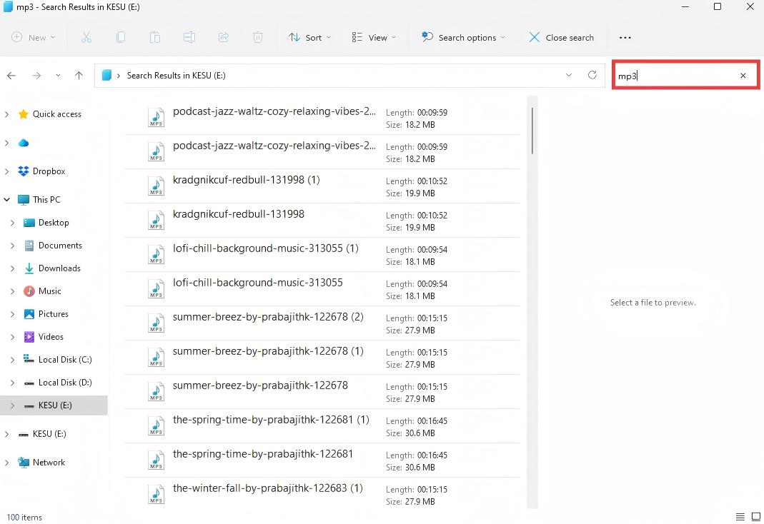 filter files