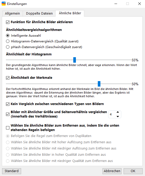 Einstellungen anpassen