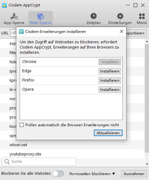 Erweiterung installieren