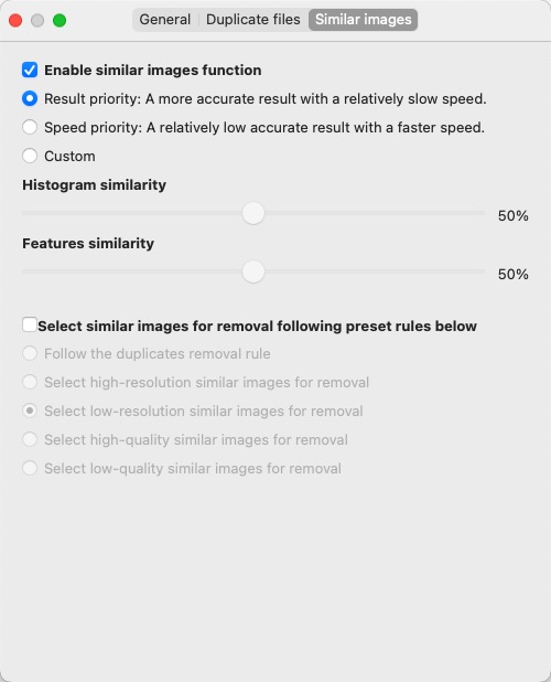 scan settings detection